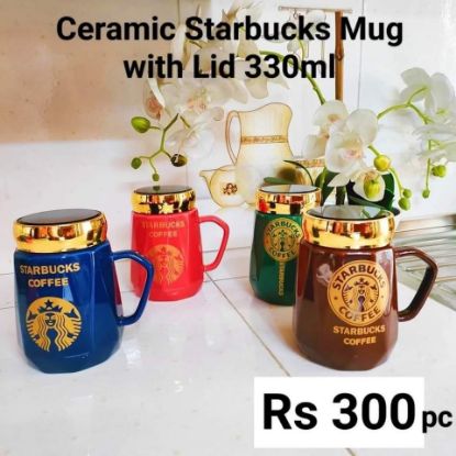 Picture of Ceramic Starbucks Mug with Lid