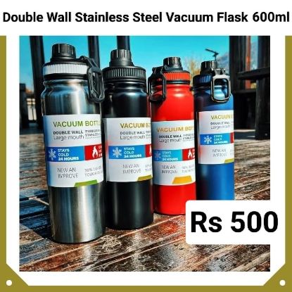 Picture of Double Wall Stainless Steel Vacuum Flask 600 ml