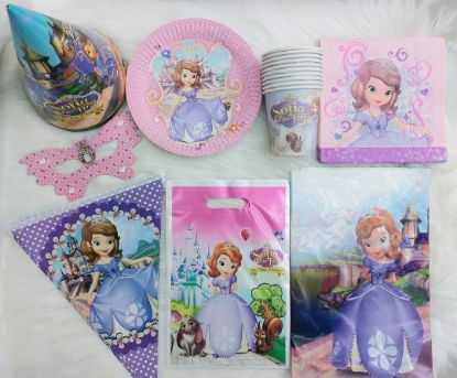 Picture of Princess Sofia birthday party items 