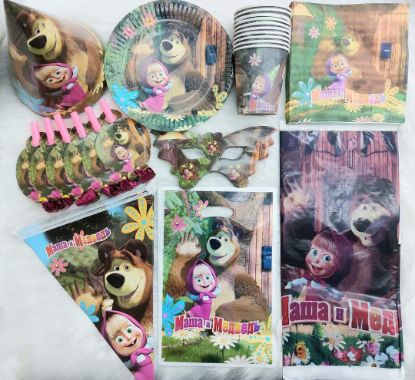 Picture of Masha & the bear birthday party items 