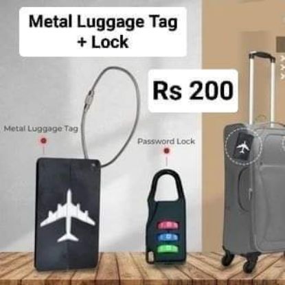 Picture of Metal luggage tag +lock