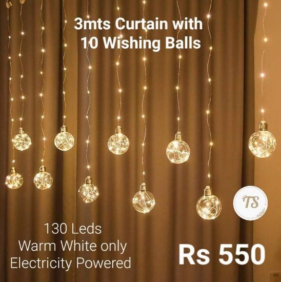 Picture of 3mts curtain with 10 wishing balls