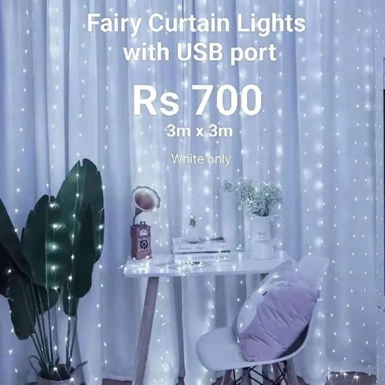 Picture of Fairy curtain Lights with USB port 3mx3m
