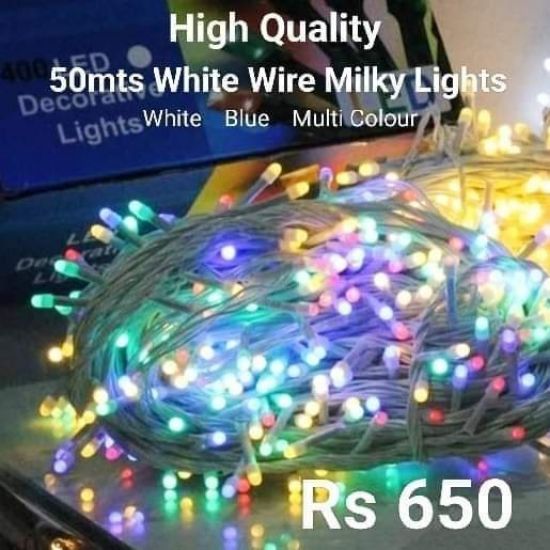 Picture of High quality 50 mts white wire Milky Lights
